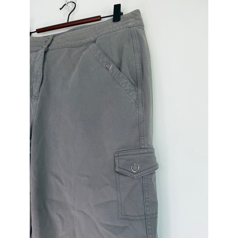 LL Bean Cargo Pants Gorpcore Utility Women 12 Grey Hiking Trail Utility Outdoors - Picture 4 of 8